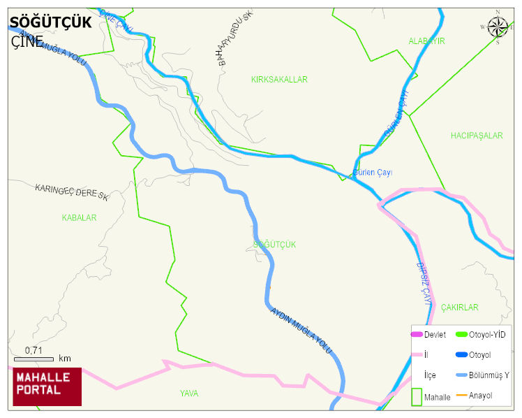SÖĞÜTÇÜK Mahallesi Haritası | Dağlar, Ovalar ve Akarsu Bilgileri