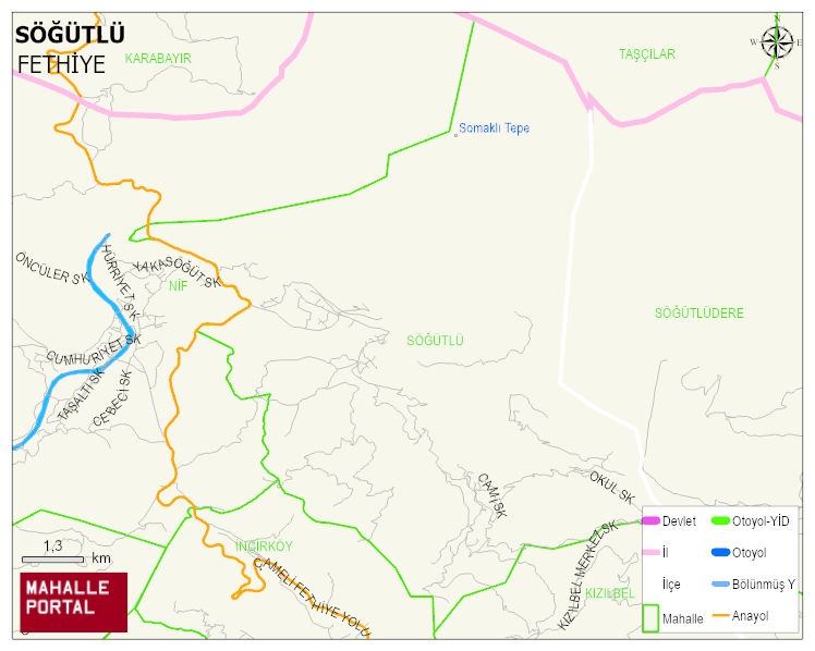 SÖĞÜTLÜ Mahallesi Haritası | Mahalle ve Köy Sınırı