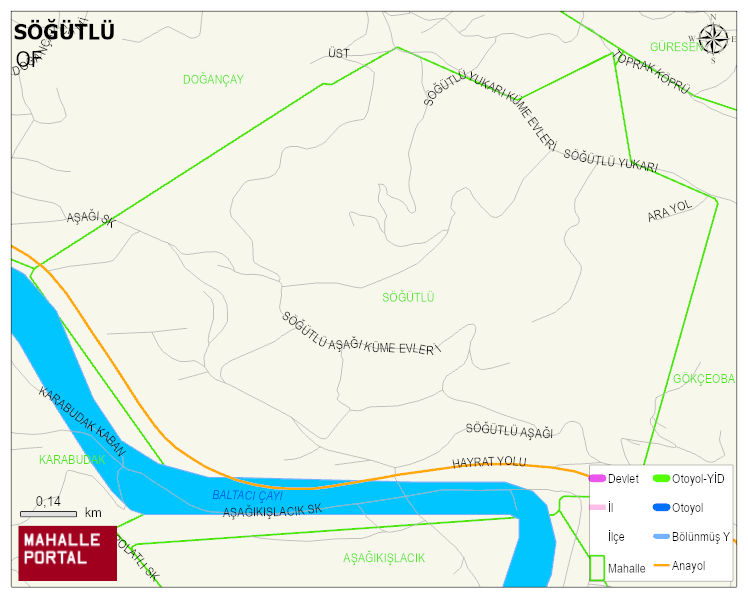 SÖĞÜTLÜ Mahallesi Haritası | Dağlar, Ovalar ve Akarsu Bilgileri