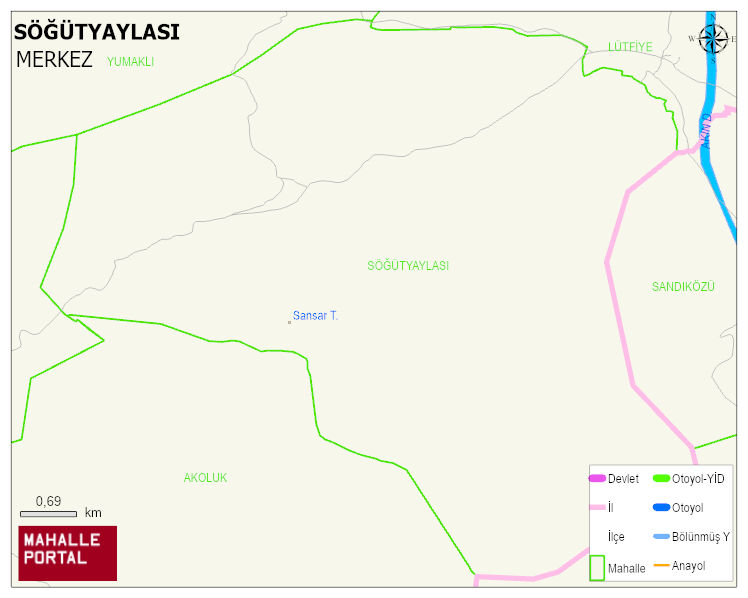 SÖĞÜTYAYLASI Köyü Haritası | İnteraktif Köy ve Mahalle Sınırları