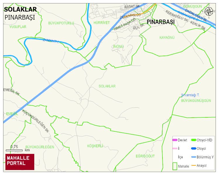 SOLAKLAR Mahallesi Haritası | İnteraktif Köy ve Mahalle Sınırları