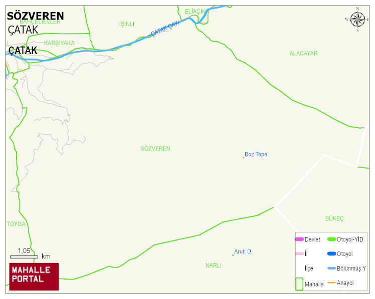 SÖZVEREN Mahallesi Haritası | Güncel Mahalle ve Köy Haritası