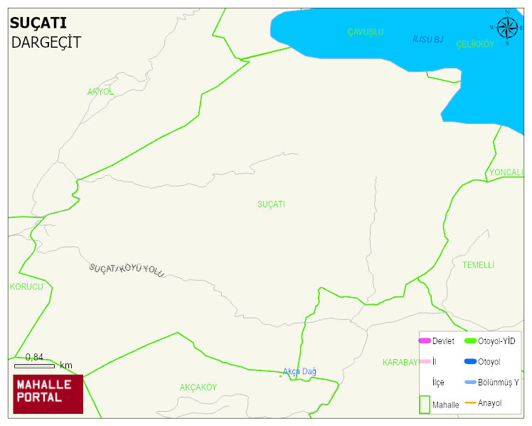SUÇATI Mahallesi Haritası | Mahalle ve Köy Sınırı