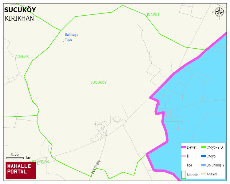 SUCUKÖY Mahallesi Haritası | Mahalle ve Köy Sınırı