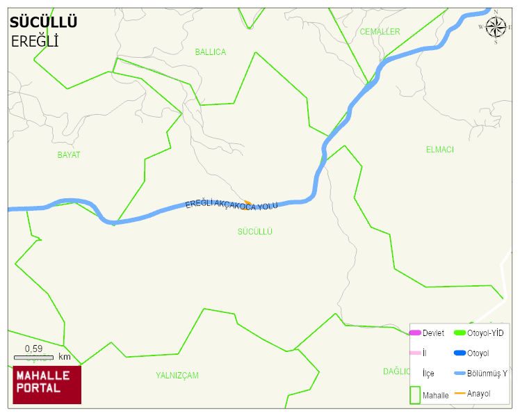 SÜCÜLLÜ Köyü Haritası | Yükselti ve Doğa Özellikleri