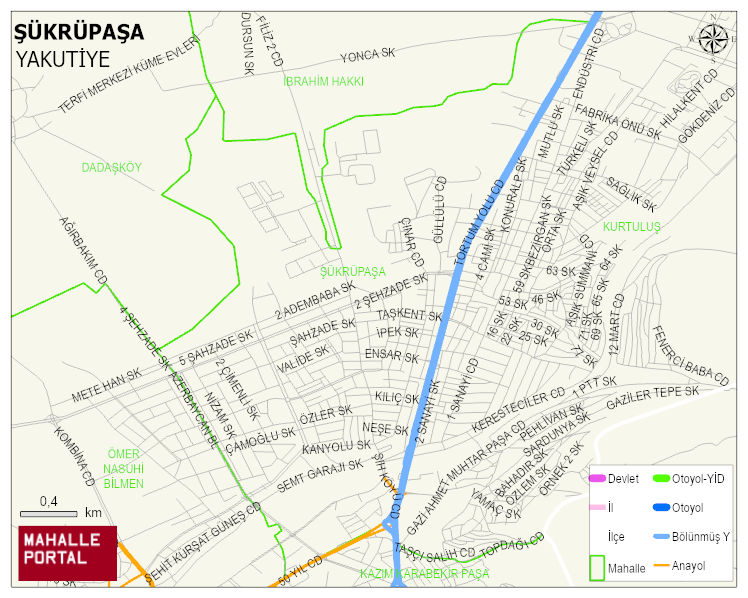ŞÜKRÜPAŞA Mahallesi Haritası | Mahalle Sokak Haritası