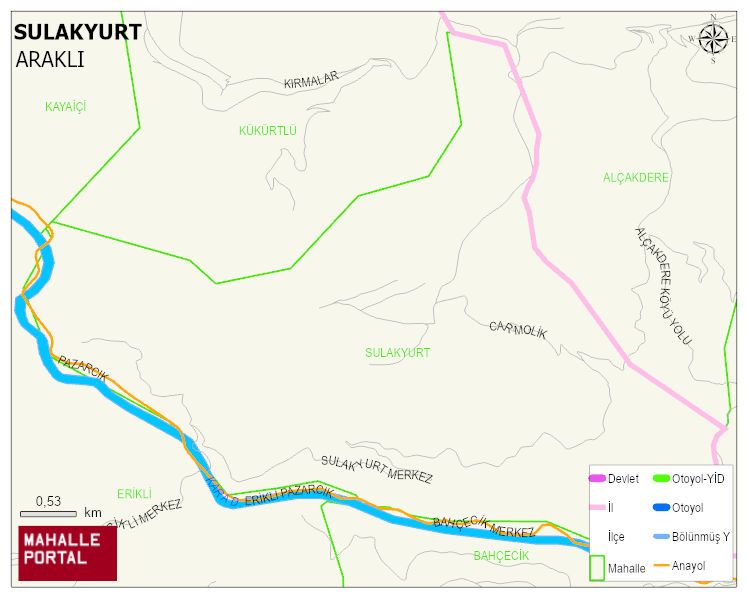 SULAKYURT Mahallesi Haritası | Coğrafi Yapı ve Detaylı Haritası