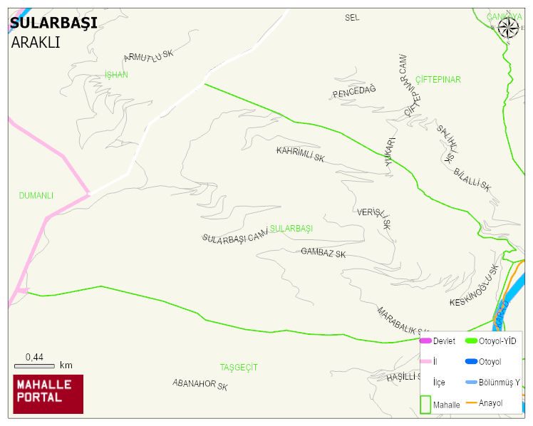 SULARBAŞI Mahallesi Haritası | İnteraktif Köy ve Mahalle Sınırları