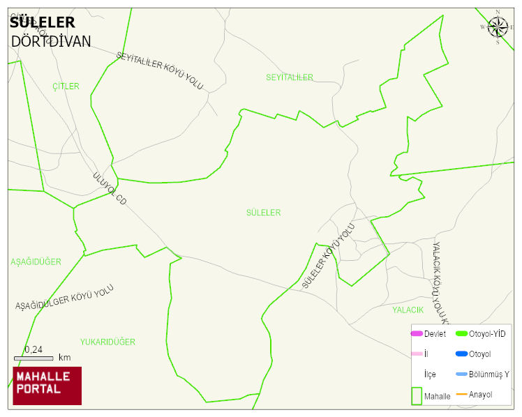 SÜLELER Köyü Haritası | Mahalle ve Köy Sınırı
