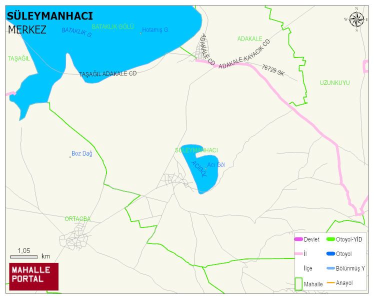 SÜLEYMANHACI Köyü Haritası | Sayısal Bölge Görünümü