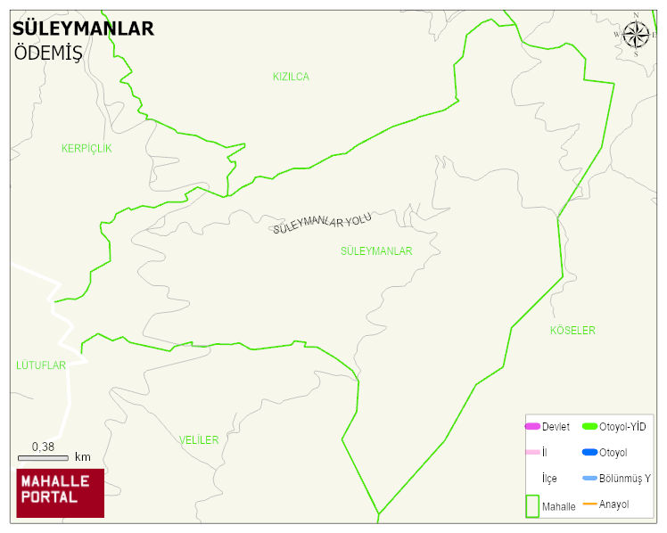 SÜLEYMANLAR Mahallesi Haritası | Yükselti ve Doğa Özellikleri