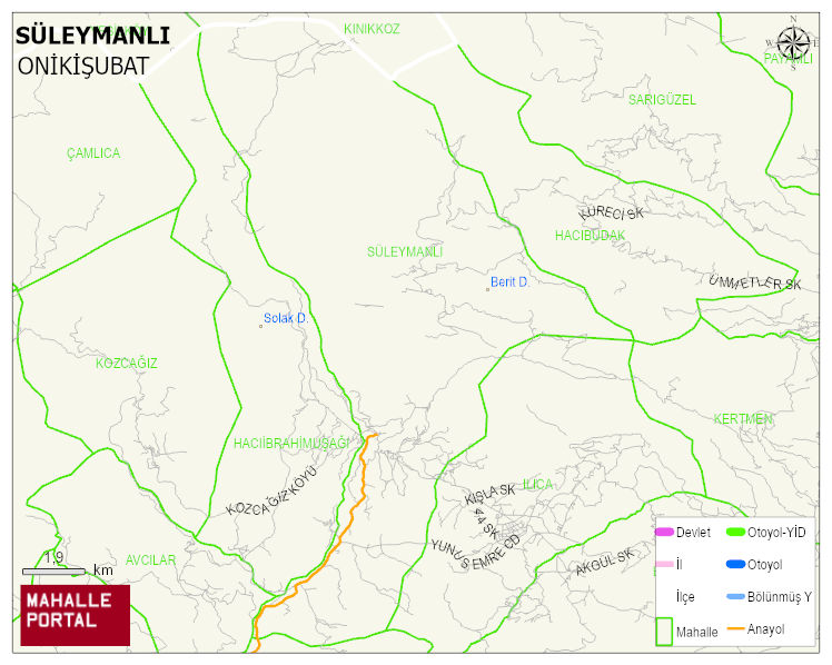 SÜLEYMANLI Mahallesi Haritası | Dağlar, Ovalar ve Akarsu Bilgileri