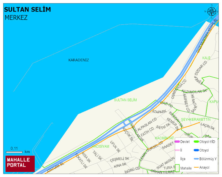 SULTAN SELİM Mahallesi Haritası | İnteraktif Köy ve Mahalle Sınırları