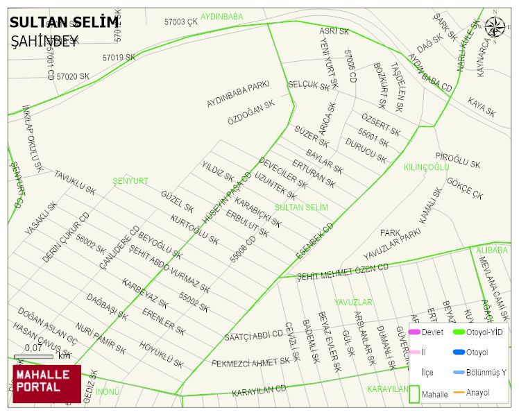 SULTAN SELİM Mahallesi Haritası | Mahalle Sokak Haritası