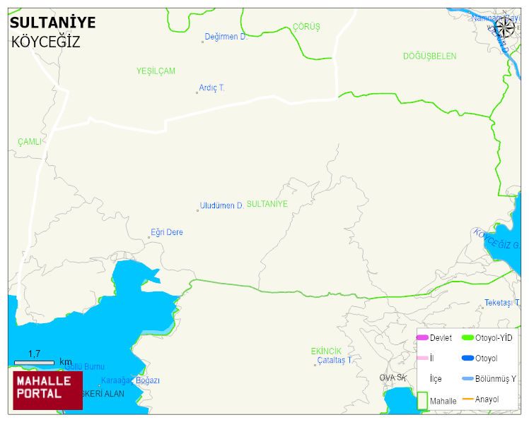 SULTANİYE Mahallesi Haritası | Detaylı Köy ve Mahalle Görünümü