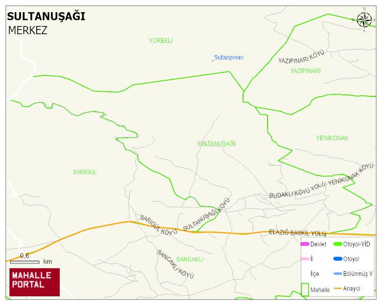 SULTANUŞAĞI Köyü Haritası | İnteraktif Köy ve Mahalle Sınırları
