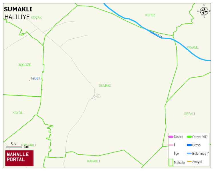 SUMAKLI Mahallesi Haritası | Sayısal Bölge Görünümü