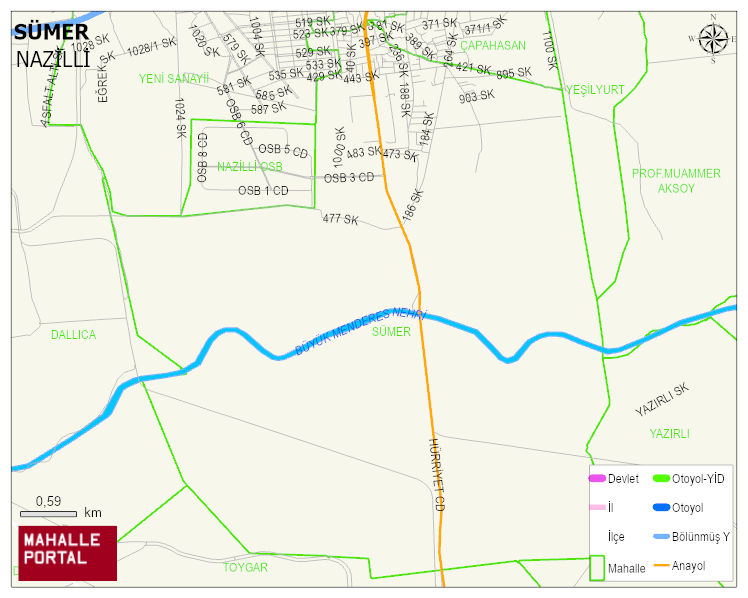 SÜMER Mahallesi Haritası | Yükselti ve Doğa Özellikleri