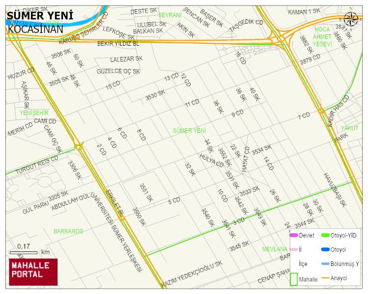 YENİ Mahallesi Haritası | Mahalle ve Köy Sınırı