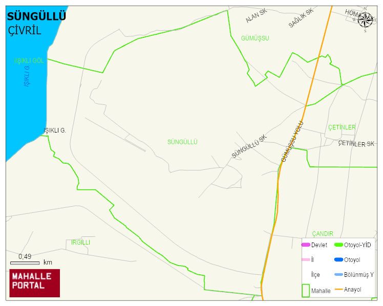 SÜNGÜLLÜ Mahallesi Haritası | İnteraktif Köy ve Mahalle Sınırları