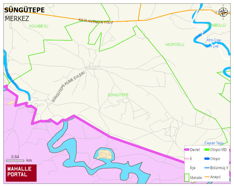 SÜNGÜTEPE Köyü Haritası | Detaylı Köy ve Mahalle Görünümü