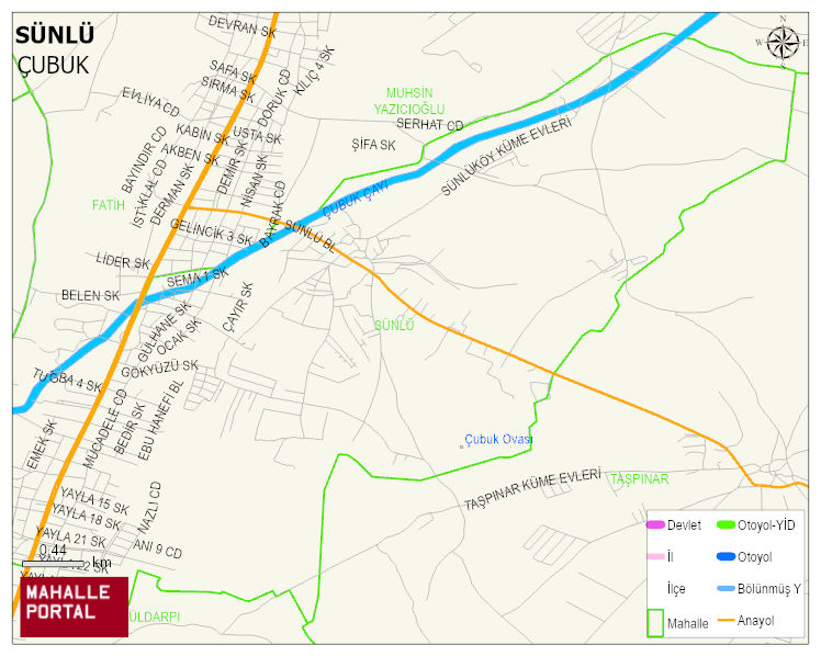 SÜNLÜ Mahallesi Haritası | Coğrafi Yapı ve Detaylı Haritası