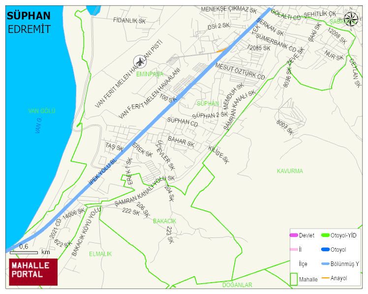 SÜPHAN Mahallesi Haritası | Yükselti ve Doğa Özellikleri