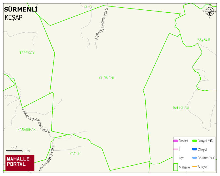 SÜRMENLİ Köyü Haritası | Uydu Görüntüsü ve Harita Detayları
