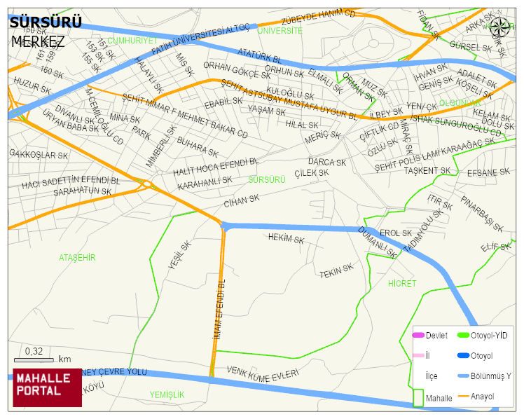 SÜRSÜRÜ Mahallesi Haritası | İnteraktif Köy ve Mahalle Sınırları