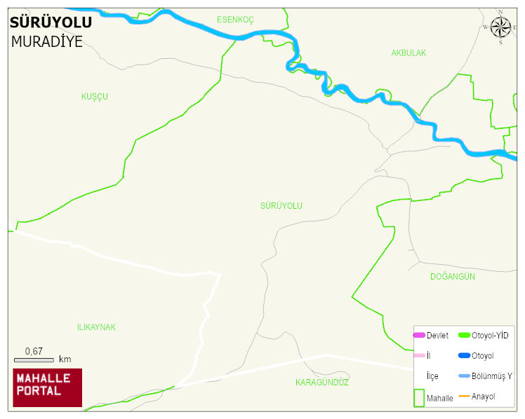 SÜRÜYOLU Mahallesi Haritası | Yükselti ve Doğa Özellikleri
