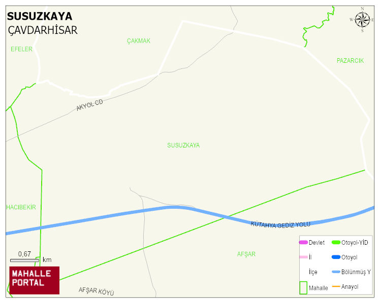 SUSUZKAYA Köyü Haritası | Coğrafi Yapı ve Detaylı Haritası