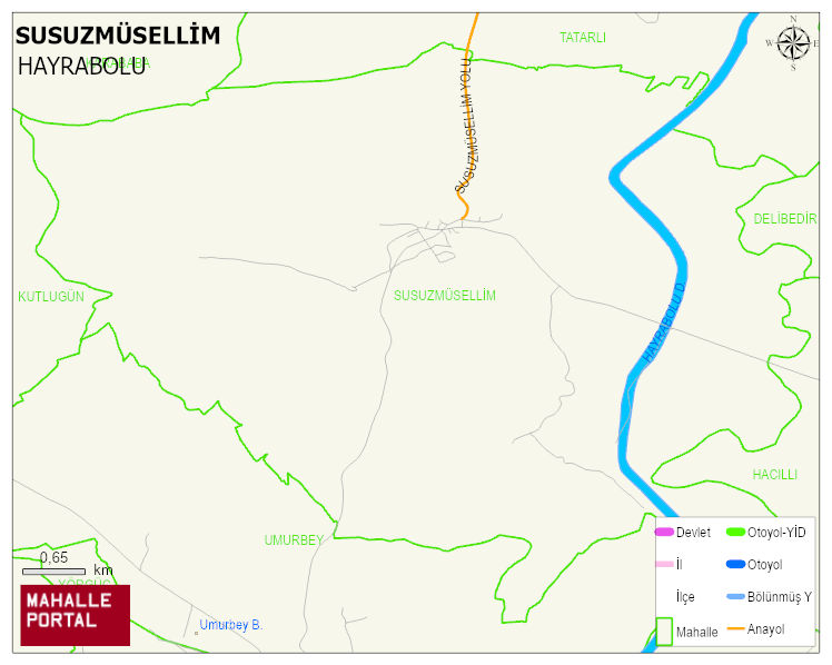 SUSUZMÜSELLİM Mahallesi Haritası | Uydu Görüntüsü ve Harita Detayları