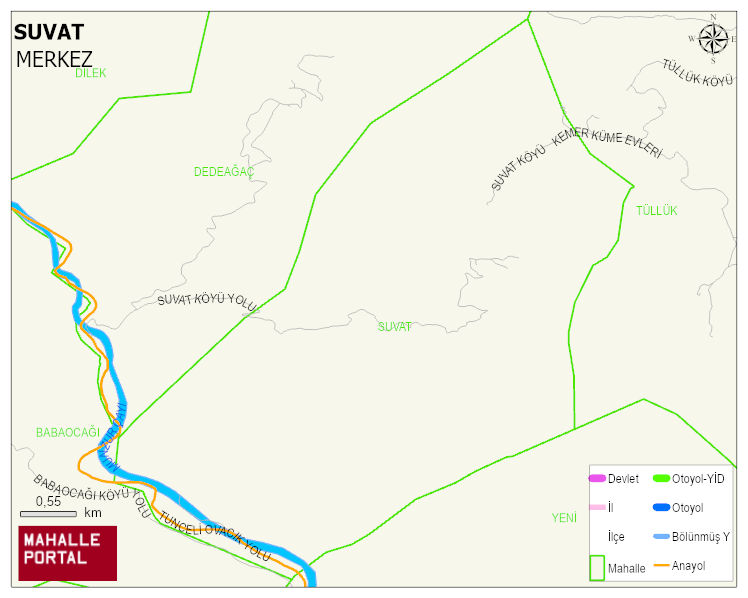SUVAT Köyü Haritası | Detaylı Köy ve Mahalle Görünümü