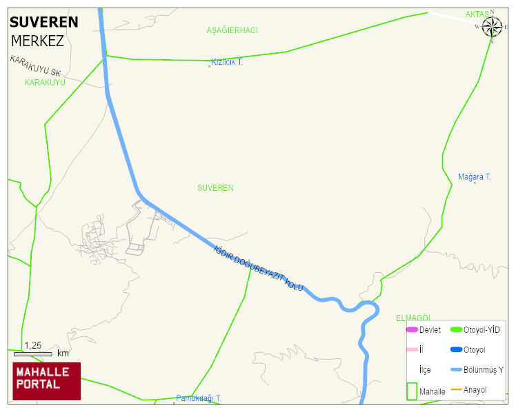 SUVEREN Köyü Haritası | Coğrafi Yapı ve Detaylı Haritası