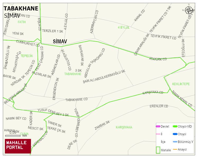 TABAKHANE Mahallesi Haritası | Mahalle ve Köy Sınırı