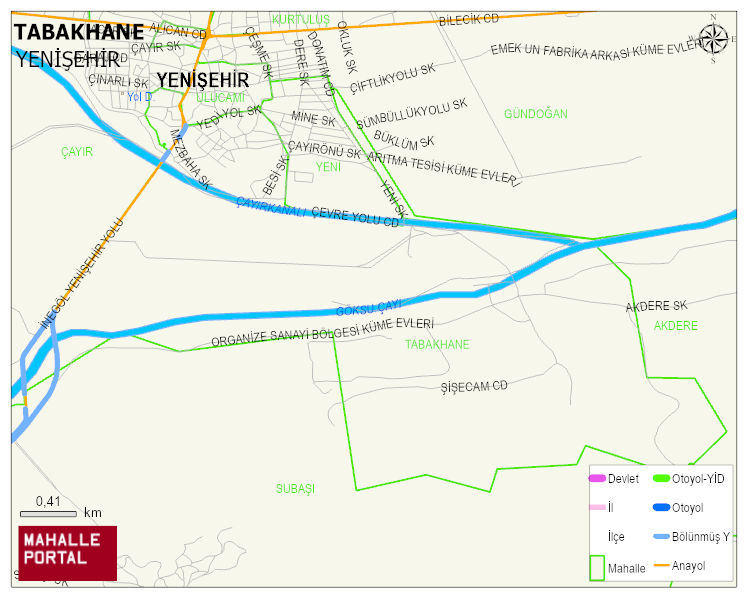 TABAKHANE Mahallesi Haritası | Detaylı Köy ve Mahalle Görünümü