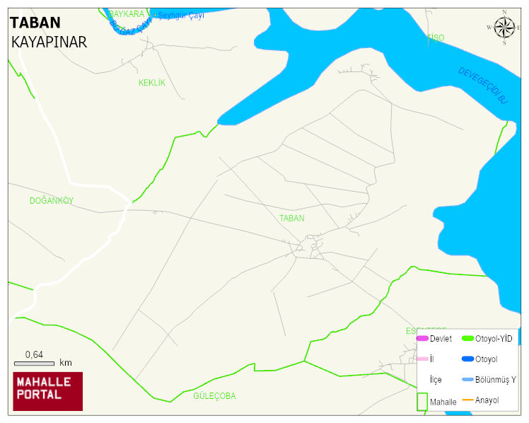 TABAN Mahallesi Haritası | İnteraktif Köy ve Mahalle Sınırları