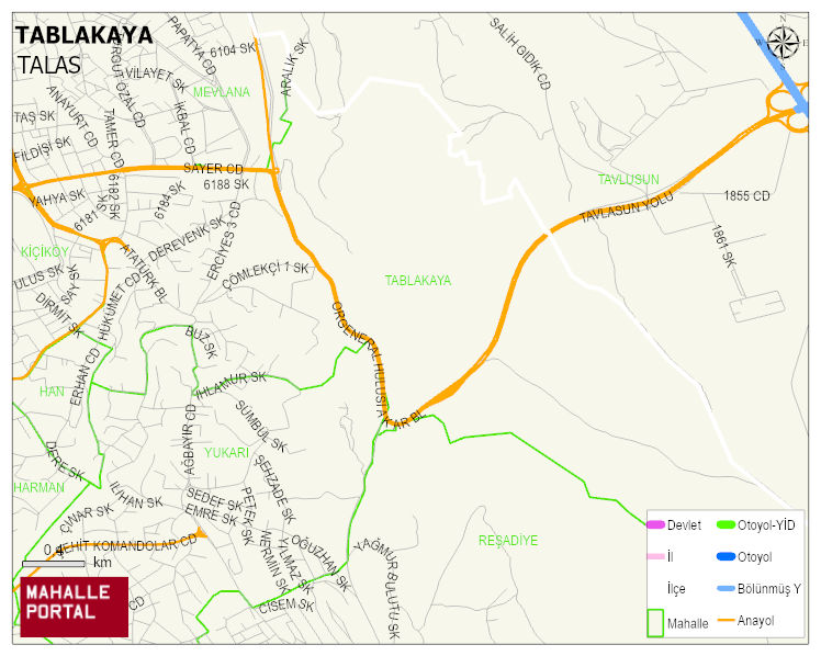 TABLAKAYA Mahallesi Haritası | İnteraktif Köy ve Mahalle Sınırları
