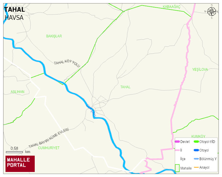 TAHAL Köyü Haritası | Uydu Görüntüsü ve Harita Detayları