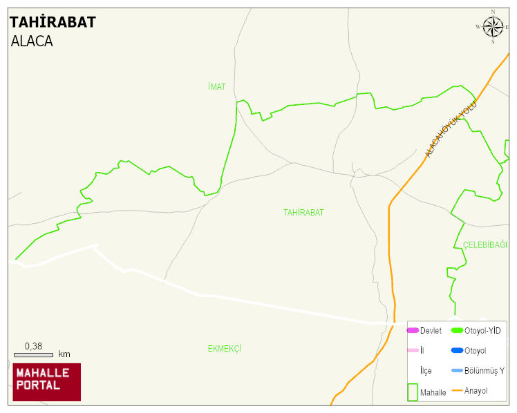 TAHİRABAT Köyü Haritası | Detaylı Köy ve Mahalle Görünümü