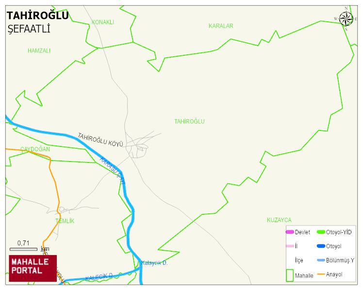TAHİROĞLU Köyü Haritası | İnteraktif Köy ve Mahalle Sınırları
