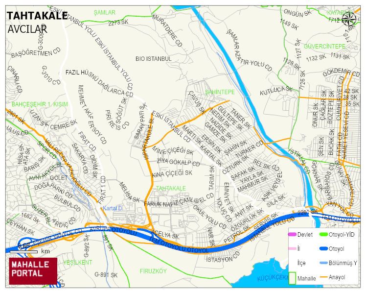 TAHTAKALE Mahallesi Haritası | Güncel Mahalle ve Köy Haritası