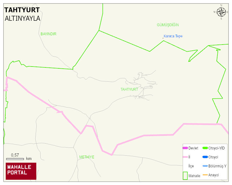 TAHTYURT Köyü Haritası | Mahalle Sokak Haritası