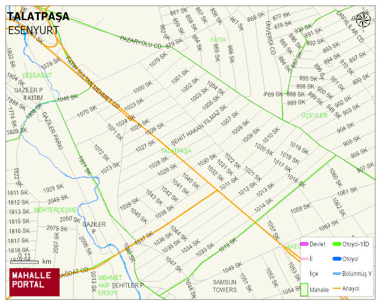 TALATPAŞA Mahallesi Haritası | Güncel Mahalle ve Köy Haritası