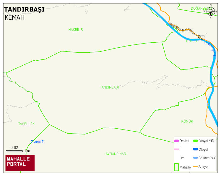 TANDIRBAŞI Köyü Haritası | Sayısal Bölge Görünümü