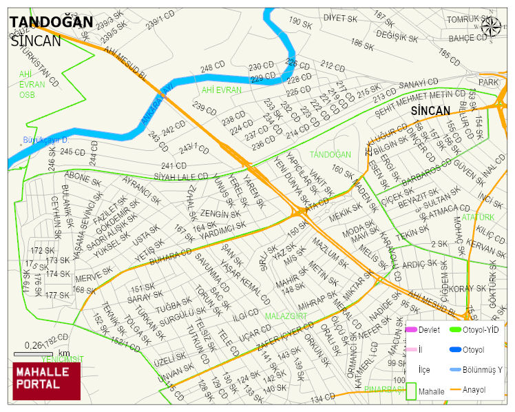 TANDOĞAN Mahallesi Haritası | Detaylı Köy ve Mahalle Görünümü