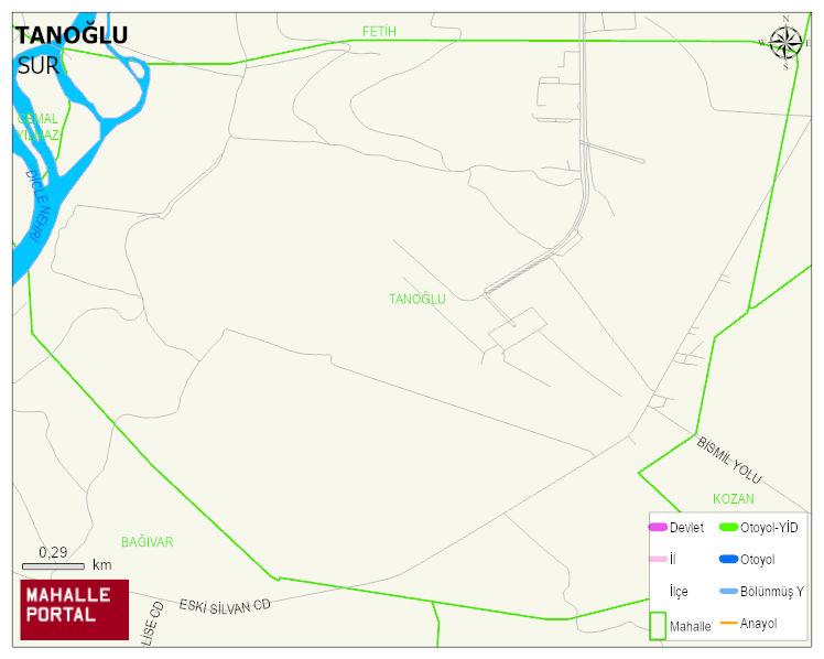 TANOĞLU Mahallesi Haritası | Yükselti ve Doğa Özellikleri