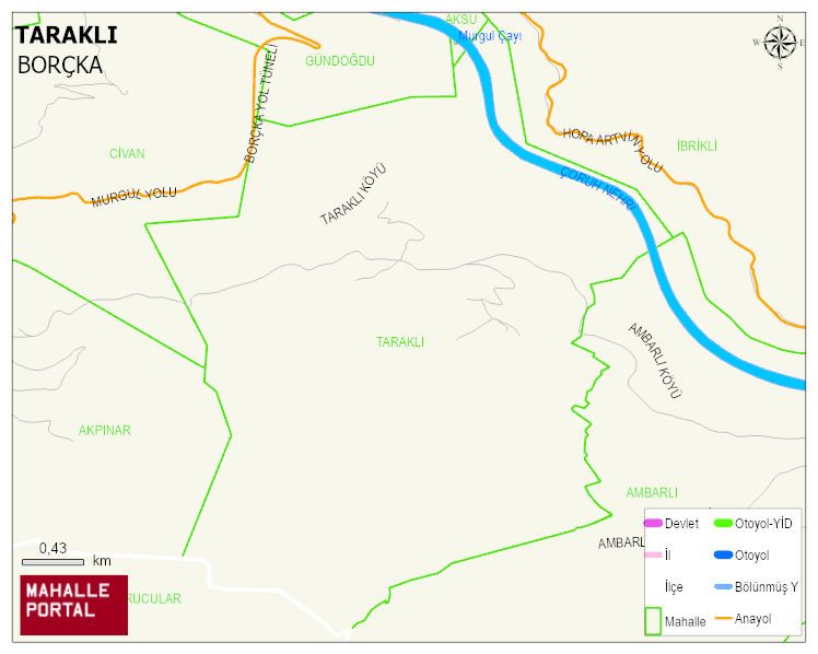 TARAKLI Köyü Haritası | Detaylı Köy ve Mahalle Görünümü