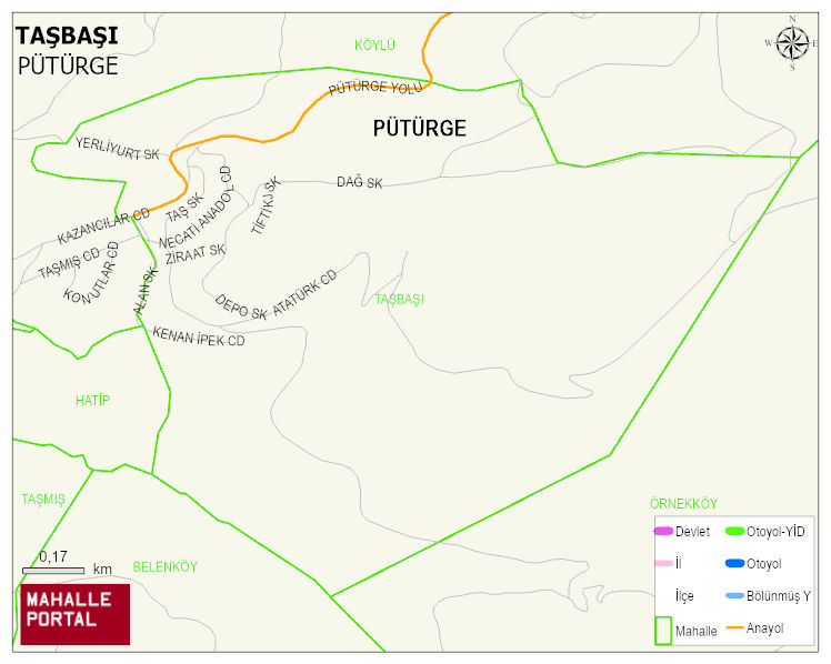 TAŞBAŞI Mahallesi Haritası | Mahalle ve Köy Sınırı