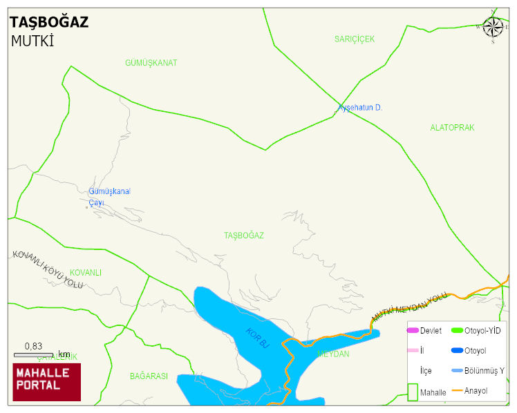 TAŞBOĞAZ Köyü Haritası | Coğrafi Yapı ve Detaylı Haritası